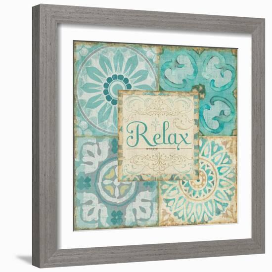 Ocean Tales Tile VI-Pela Design-Framed Premium Giclee Print