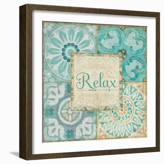 Ocean Tales Tile VI-Pela Design-Framed Premium Giclee Print