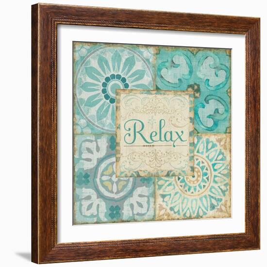 Ocean Tales Tile VI-Pela Design-Framed Premium Giclee Print