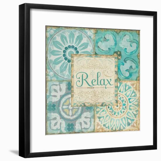 Ocean Tales Tile VI-Pela Design-Framed Art Print