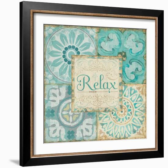 Ocean Tales Tile VI-Pela Design-Framed Art Print