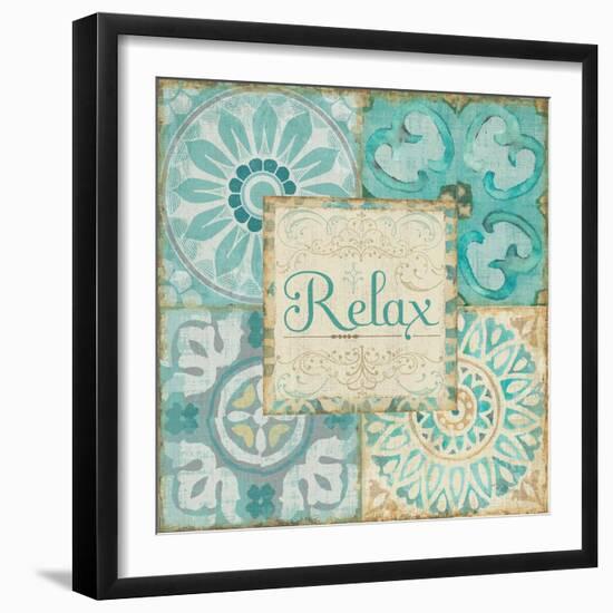 Ocean Tales Tile VI-Pela Design-Framed Art Print