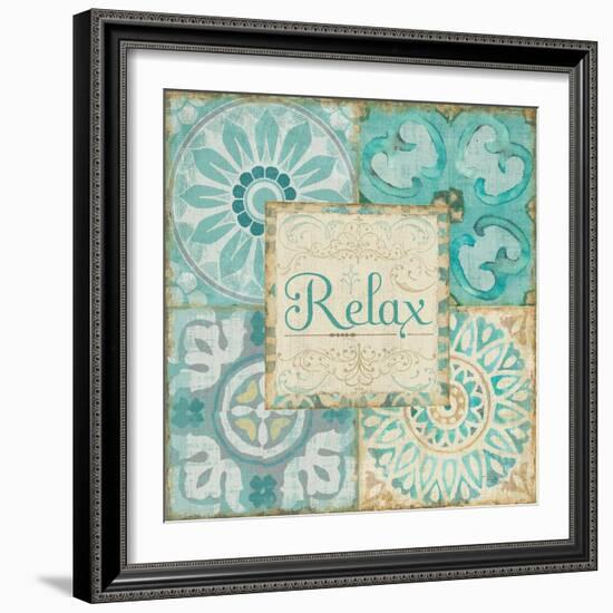 Ocean Tales Tile VI-Pela Design-Framed Art Print