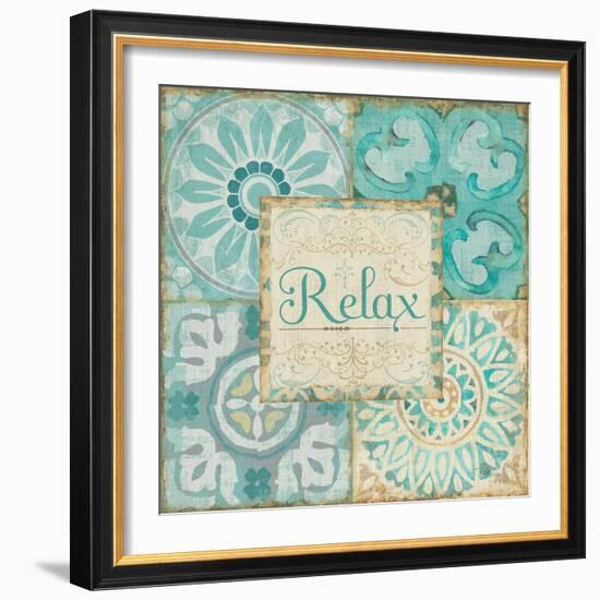 Ocean Tales Tile VI-Pela Design-Framed Art Print