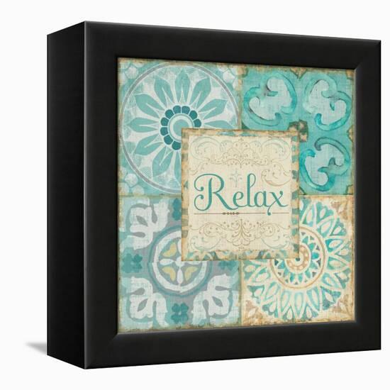 Ocean Tales Tile VI-Pela Design-Framed Stretched Canvas