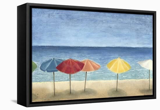 Ocean Umbrellas II-Megan Meagher-Framed Stretched Canvas