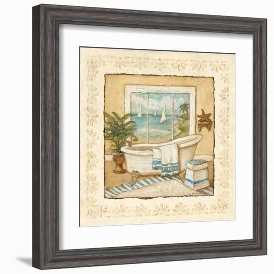 Ocean View Bath I-Charlene Winter Olson-Framed Art Print