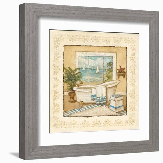 Ocean View Bath I-Charlene Winter Olson-Framed Art Print