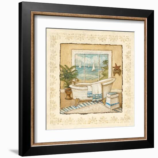 Ocean View Bath I-Charlene Winter Olson-Framed Art Print