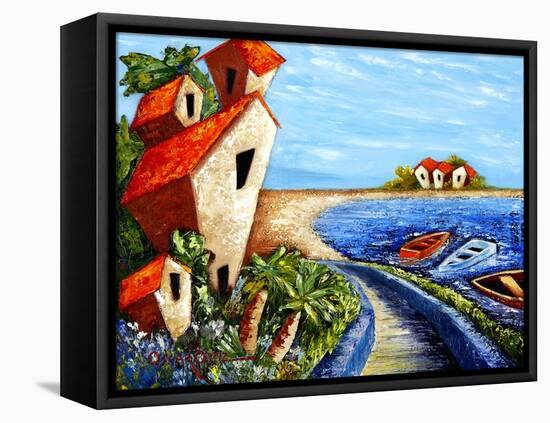 Ocean Village-Oscar Ortiz-Framed Premier Image Canvas