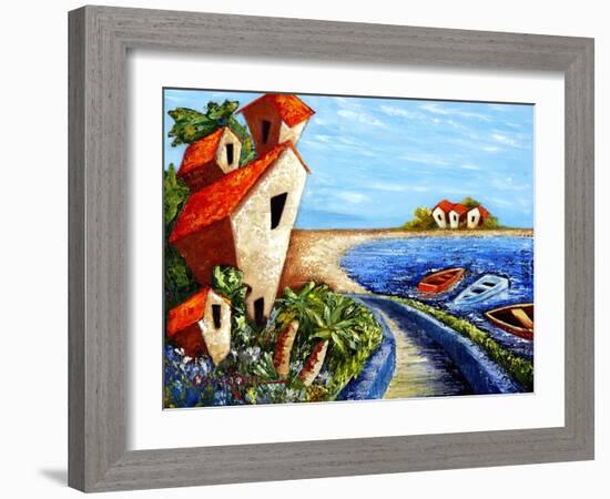 Ocean Village-Oscar Ortiz-Framed Giclee Print