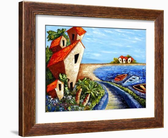 Ocean Village-Oscar Ortiz-Framed Giclee Print