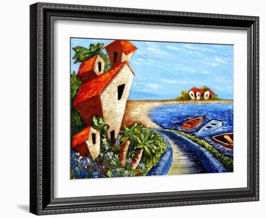 Ocean Village-Oscar Ortiz-Framed Giclee Print