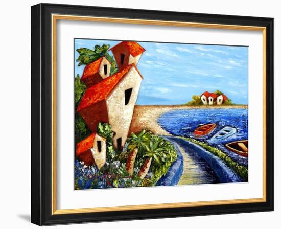 Ocean Village-Oscar Ortiz-Framed Giclee Print