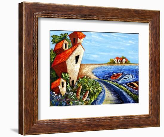 Ocean Village-Oscar Ortiz-Framed Giclee Print