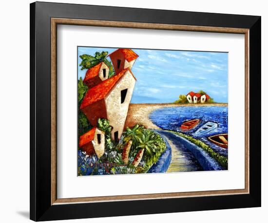 Ocean Village-Oscar Ortiz-Framed Giclee Print