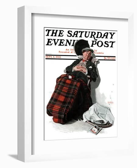 "Ocean Voyage" Saturday Evening Post Cover, September 8,1923-Norman Rockwell-Framed Giclee Print