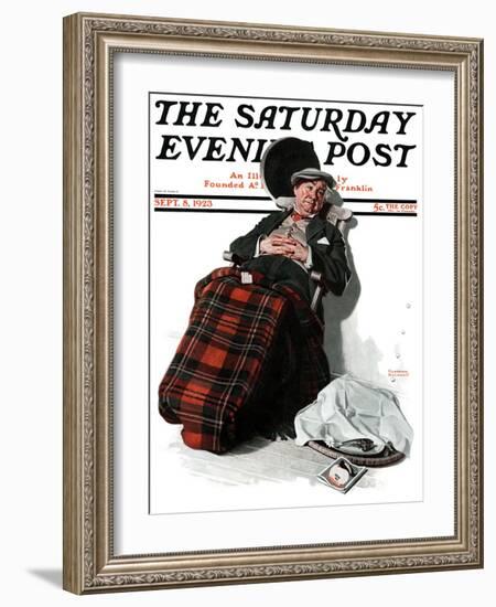 "Ocean Voyage" Saturday Evening Post Cover, September 8,1923-Norman Rockwell-Framed Giclee Print