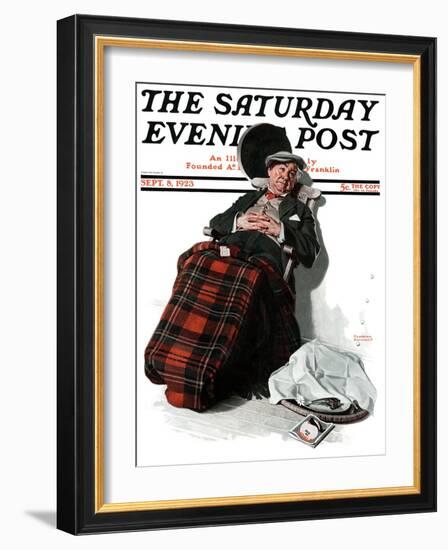 "Ocean Voyage" Saturday Evening Post Cover, September 8,1923-Norman Rockwell-Framed Giclee Print