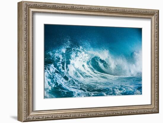 Ocean Wave Crushing-null-Framed Art Print