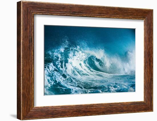 Ocean Wave Crushing-null-Framed Art Print