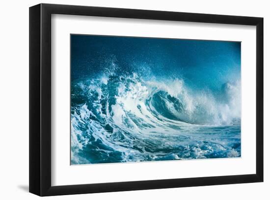 Ocean Wave Crushing-null-Framed Art Print