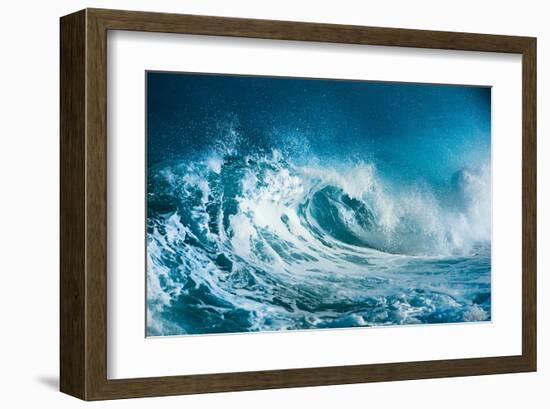 Ocean Wave Crushing-null-Framed Art Print