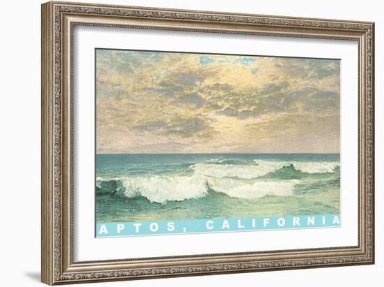 Ocean Waves, Aptos, California-null-Framed Art Print