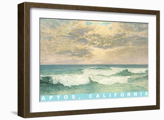 Ocean Waves, Aptos, California-null-Framed Art Print