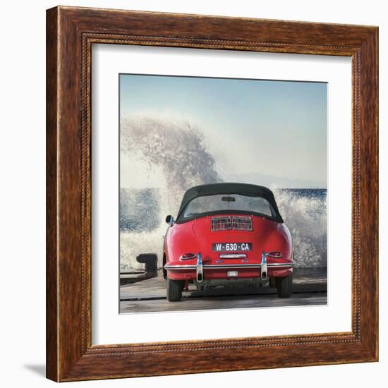 Ocean Waves Breaking on Vintage Beauties (detail 1)-Gasoline Images-Framed Giclee Print