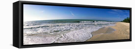 Ocean Waves on Beach Sanibel Island Fl-null-Framed Stretched Canvas
