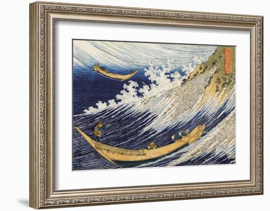 Ocean Waves-Katsushika Hokusai-Framed Giclee Print