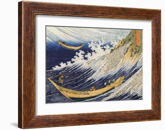 Ocean Waves-Katsushika Hokusai-Framed Giclee Print