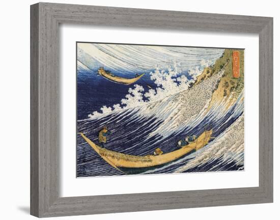 Ocean Waves-Katsushika Hokusai-Framed Giclee Print