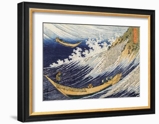 Ocean Waves-Katsushika Hokusai-Framed Giclee Print