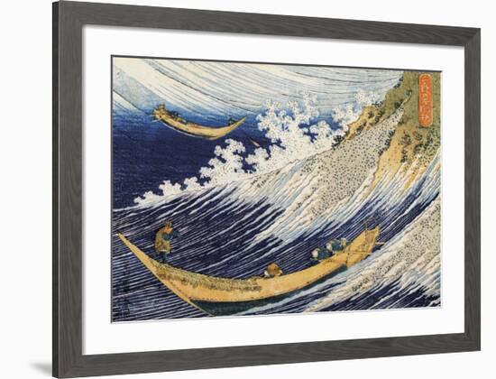 Ocean Waves-Katsushika Hokusai-Framed Giclee Print