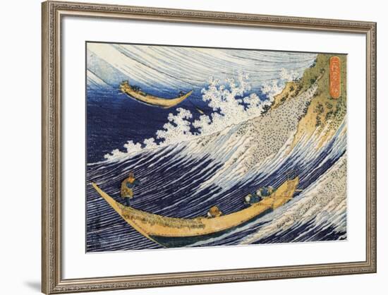 Ocean Waves-Katsushika Hokusai-Framed Giclee Print