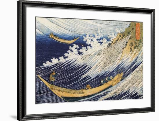 Ocean Waves-Katsushika Hokusai-Framed Giclee Print