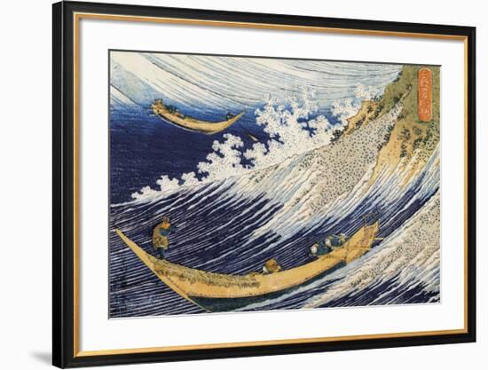 Ocean Waves-Katsushika Hokusai-Framed Giclee Print