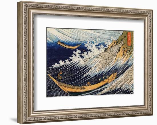 Ocean Waves-Katsushika Hokusai-Framed Art Print