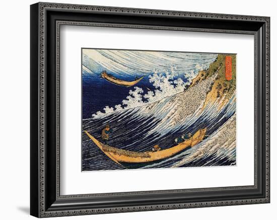 Ocean Waves-Katsushika Hokusai-Framed Art Print