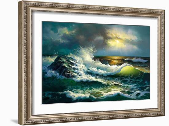 Ocean Waves-Diane Romanello-Framed Art Print