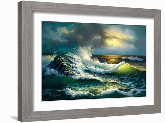 Ocean Waves-Diane Romanello-Framed Art Print