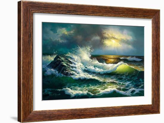 Ocean Waves-Diane Romanello-Framed Art Print