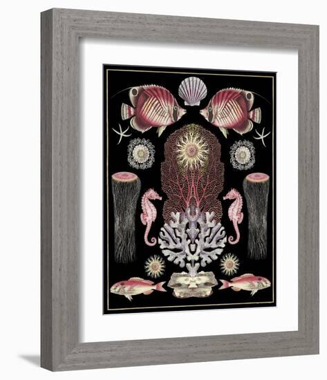 Oceana - Pink on Black-Susan Clickner-Framed Art Print