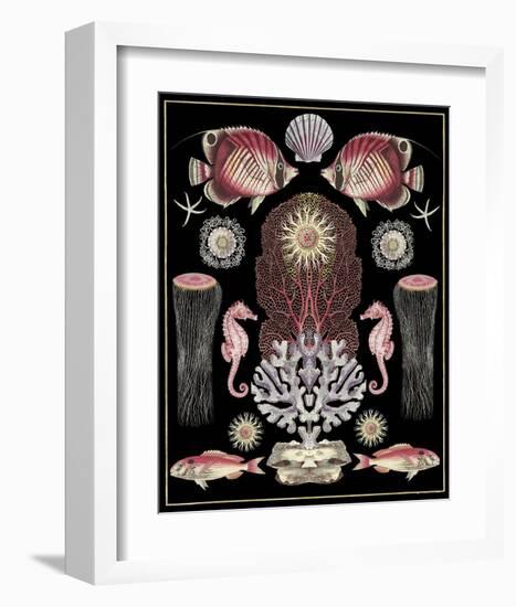 Oceana - Pink on Black-Susan Clickner-Framed Art Print