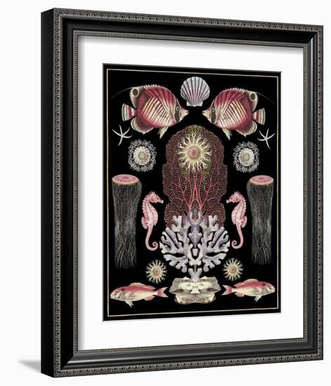 Oceana - Pink on Black-Susan Clickner-Framed Art Print