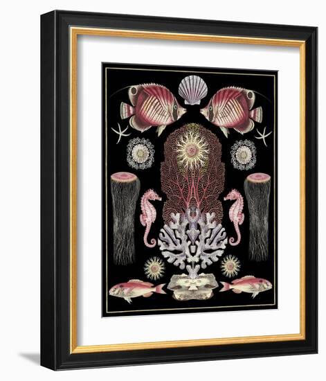 Oceana - Pink on Black-Susan Clickner-Framed Art Print