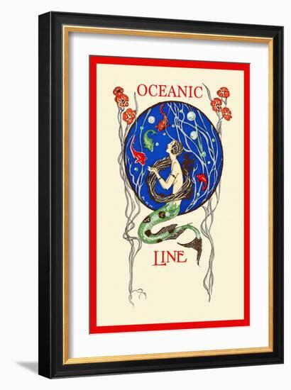 Oceanic Line-A.K.M.-Framed Art Print