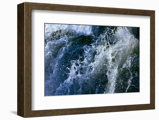 Oceanic Waves during Storm. Water Roll Forward and Boils at Shore. Tidal Bore Broke in Ugly Sea.-Maksimilian-Framed Photographic Print